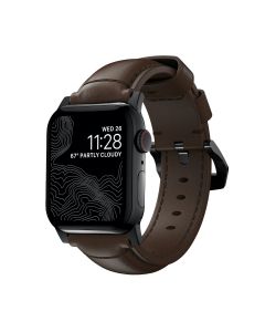 Traditional Leather Strap for Apple Watch 38mm BR, Black Buckle