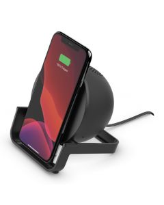 BOOST UP Wireless Charging Stand 10W + Bluetooth 5.0 Speaker 40W and Built-in Microphone - Black