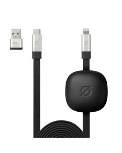line+weight [1.8m USB-C to Lightning Cable] - Silicone Carbon Black