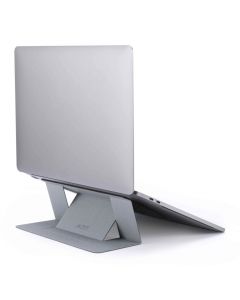 แท่นวางโน๊ตบุ๊คแบบยึดติด และ พับได้ Laptop Stand [Adhesive version and Dual angle] สี Silver