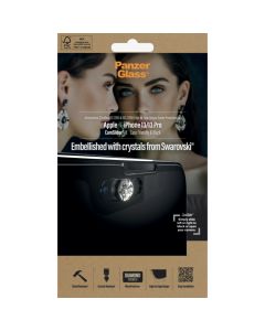 Case Friendly Swarovski CamSlider for iPhone 13/13 Pro - Black